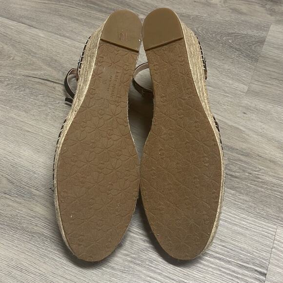 Kate Spade Thea‎ wedges Black Canvas NEW - Picture 9 of 9